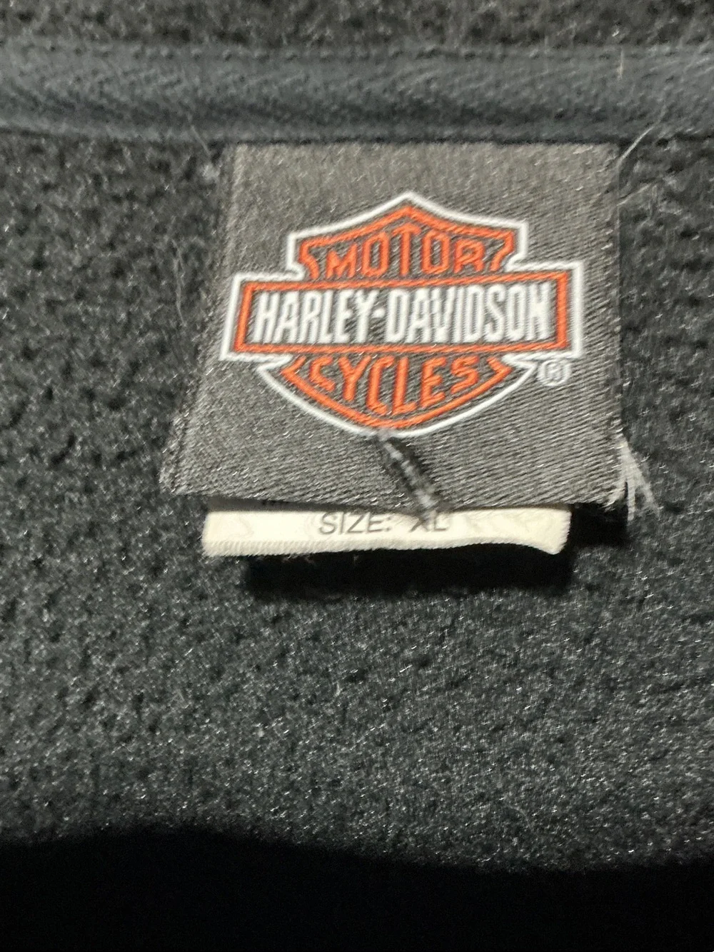 Harley-Davidson Womens Black Fleece Hoodie With Logo Sz XL